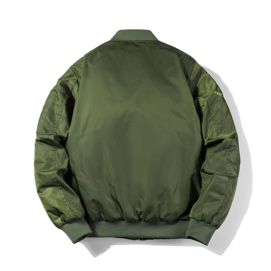 Herren Bomberjacke im Fliegerlook mit kontrastierender Innenfütterung, Ärmel‑Utilitytasche und elastischen Rippbündchen Shop Nory