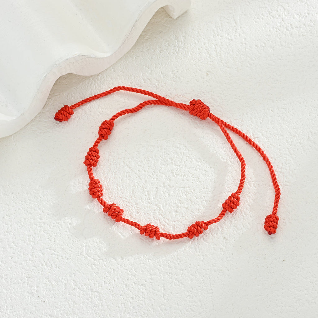 Damen Fußkettchen aus geflochtenem Nylon mit Knoten-Design Shop Nory