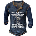 Herren Langarmshirt mit originellem Spruchdesign Shopnory