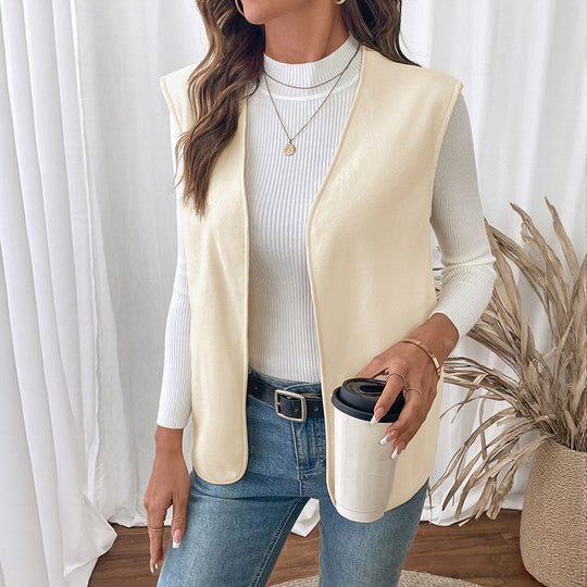 Damen Elegantes ärmelloses Blazer-Oberteil Shop Nory
