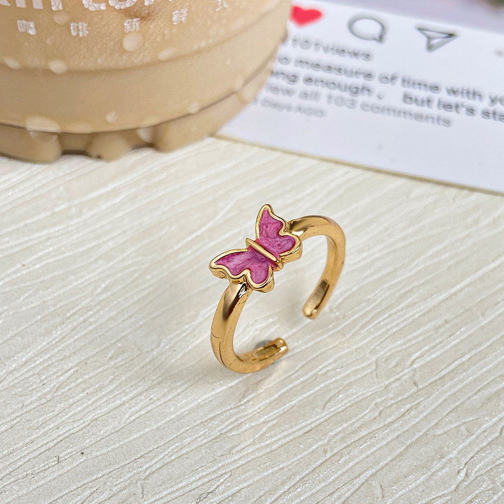 Damen Ring mit kunstvollem Schmetterlingsdesign Shop Nory