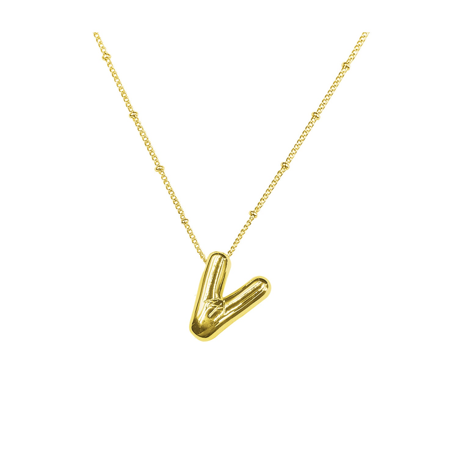 Damen Halskette mit geschwungenem Minimalisten-Anhänger und hochwertiger Gliederkette Shop Nory