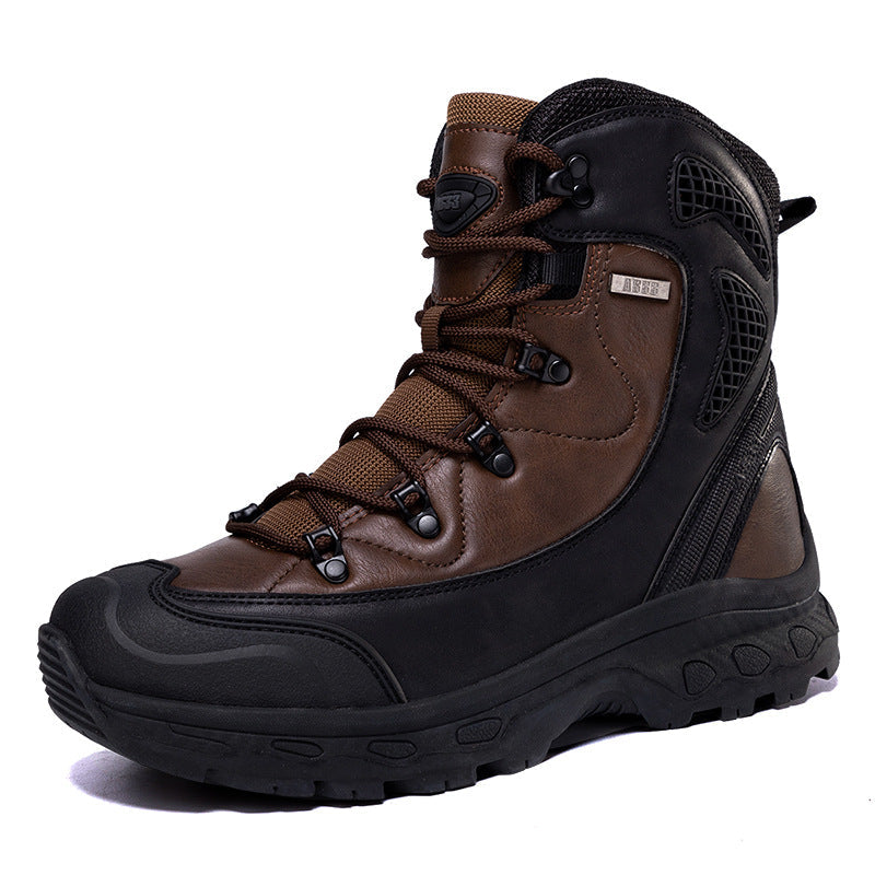 Herren wasserdichte Trekkingstiefel mit verstärktem Knöchelschutz und rutschfester Sohle