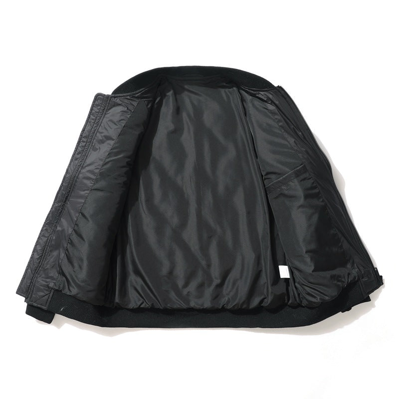 Herren Quiltgefütterte Bomberjacke mit Fleeceärmeln und Utility-Taschen Shop Nory
