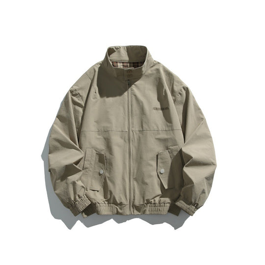 Herren Lässiger Boxy‑Blouson aus strukturierter Microfaser mit Stehkragen, Reißverschluss und aufgesetzten Pattentaschen Shop Nory
