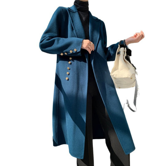 Damen Eleganter Wolle Trenchcoat Shop Nory