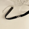 Damen Choker mit funkelndem Kristallverschluss Shop Nory