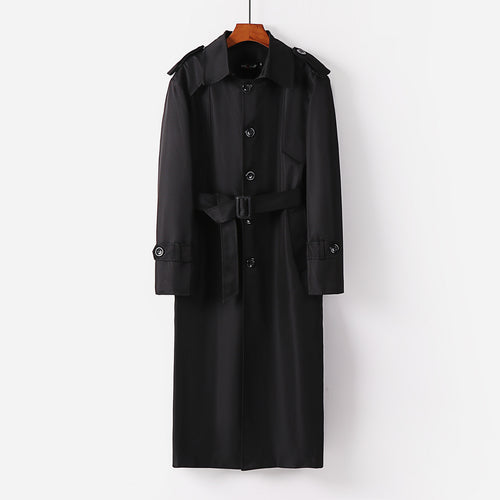 Damen Langer Trenchcoat im Minimalstil mit Schulterklappen und verstellbaren Manschetten Shop Nory