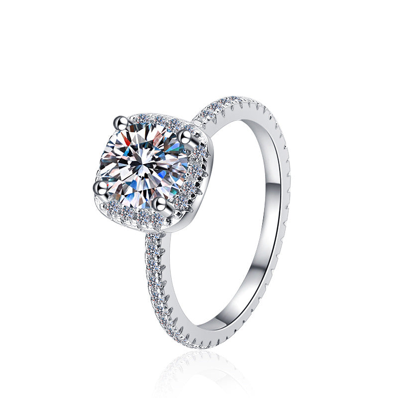 Damen Verlobungsring mit strahlendem Kristall und filigranem Zirkonia-Besatz Shop Nory