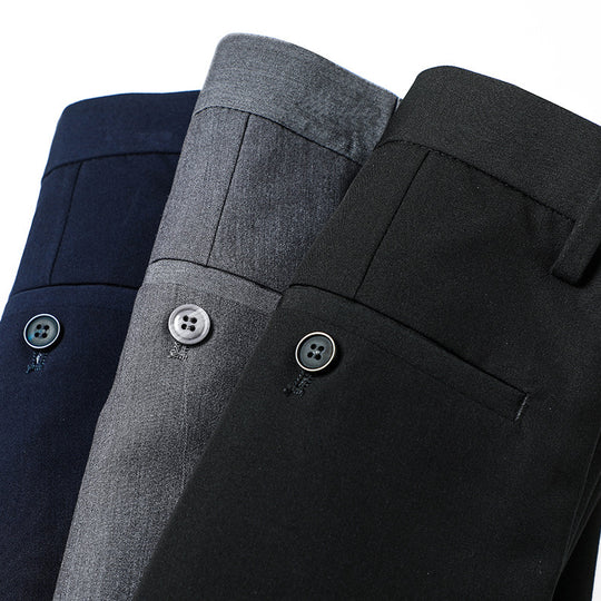 Herren Formelle Slim-Fit Anzughose mit Stretchbund und Bügelfalte Shop Nory