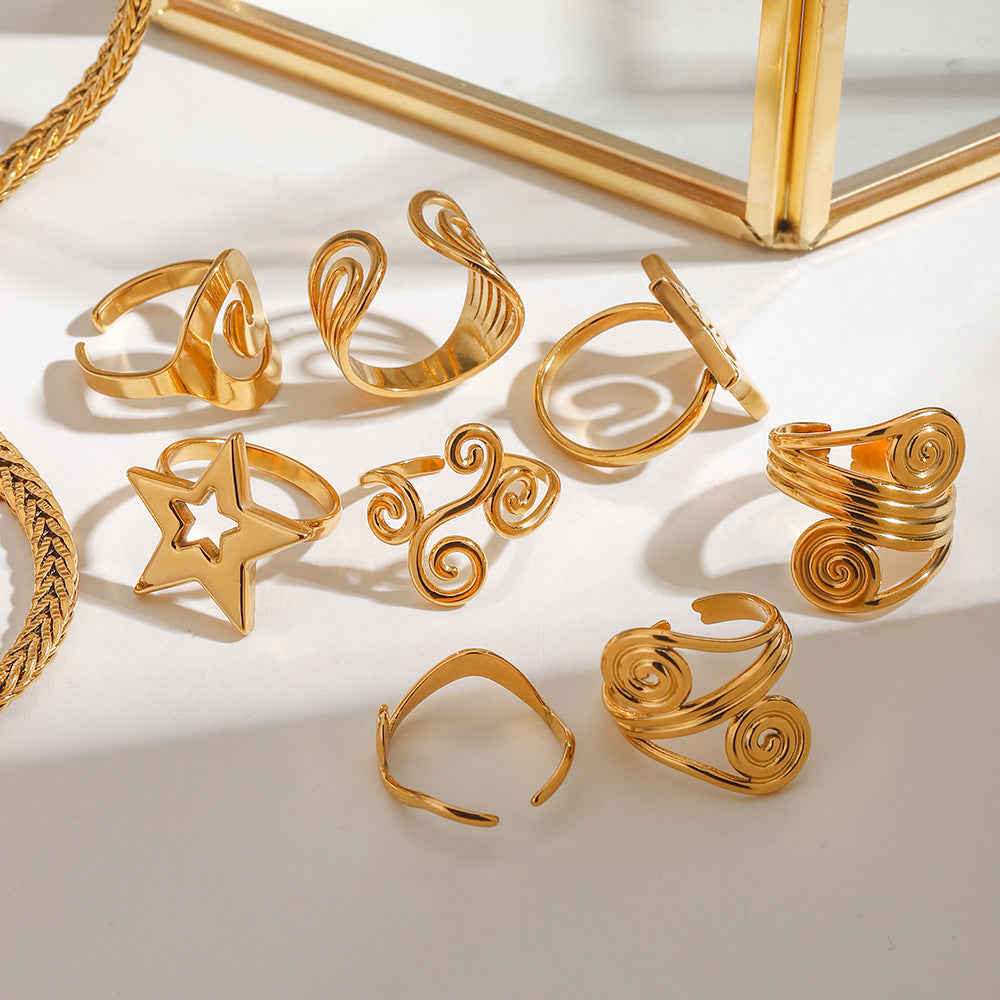 Damen Trendiger Sternring Shop Nory