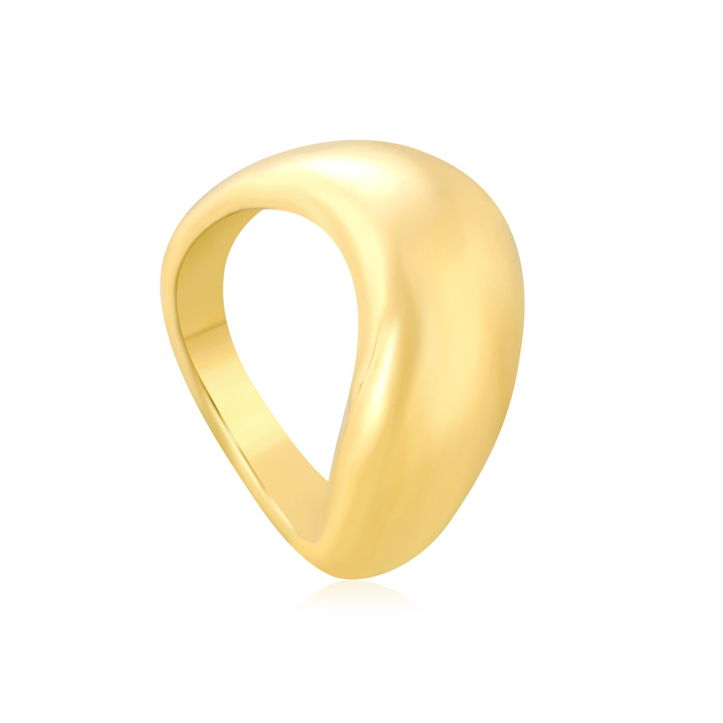 Damen moderner, geschwungener Ring aus hochwertigem Edelstahl Shop Nory