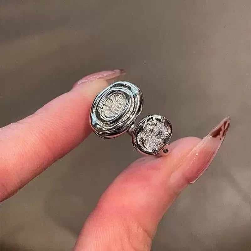 Damen Ring mit modernem, hochwertigem Zierstein Shop Nory