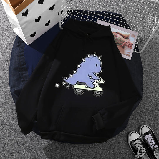 Damen nan Kapuzenpullover im Relaxed-Fit mit botanischer Frucht-Illustration und Kängurutasche Shop Nory