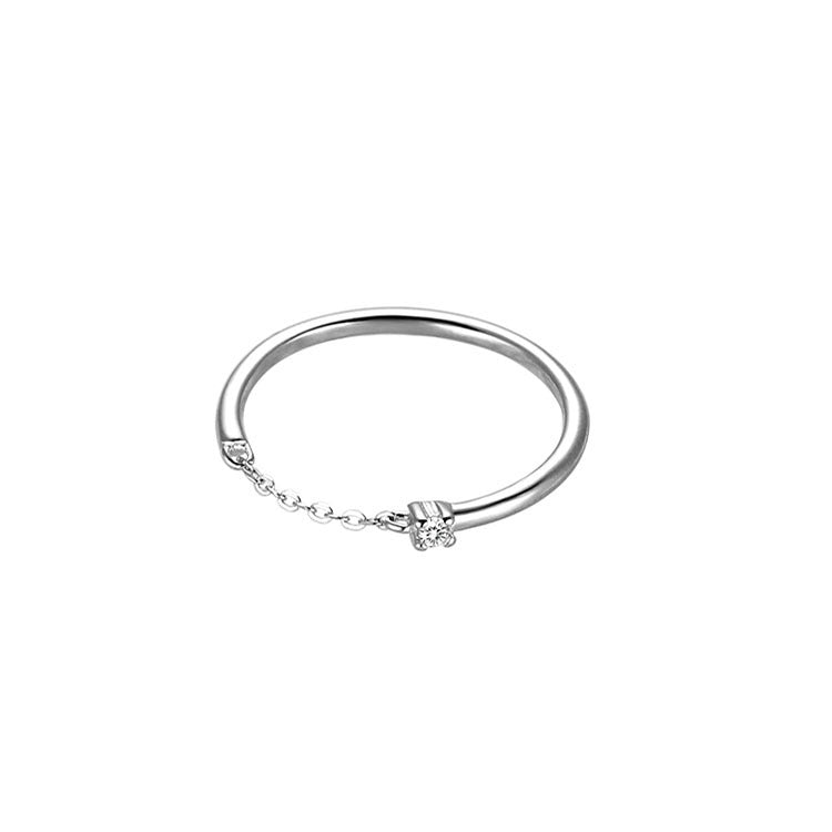 Damen Zarter Silberring mit elegantem Kettendesign Shop Nory