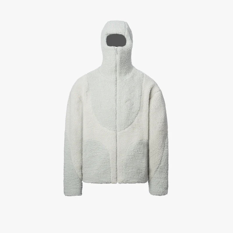 Herren Gemütliche Teddyjacke mit Kontrastnähten