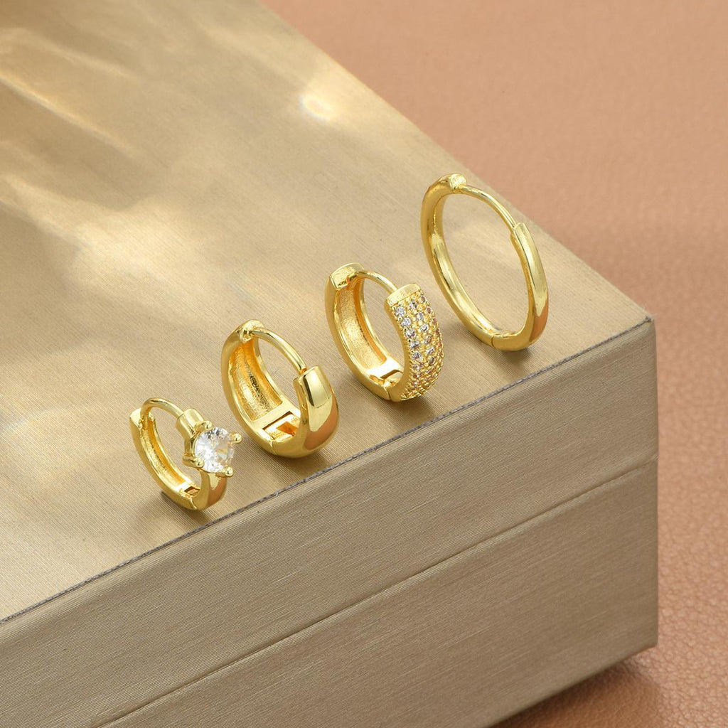 Damen Ohrstecker Set mit funkelnden Zirkonia und elegantem Design Shop Nory