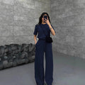 Damen Komfortabler und stilvoller Jumpsuit mit weitem Bein