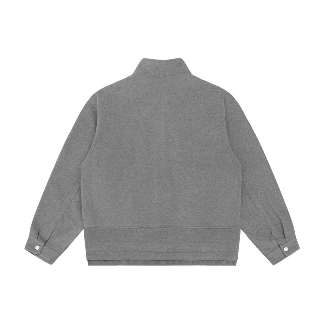 Herren Boxy-Wollmix-Zipblouson mit hohem Rippkragen und verdeckter Frontklappe Shop Nory