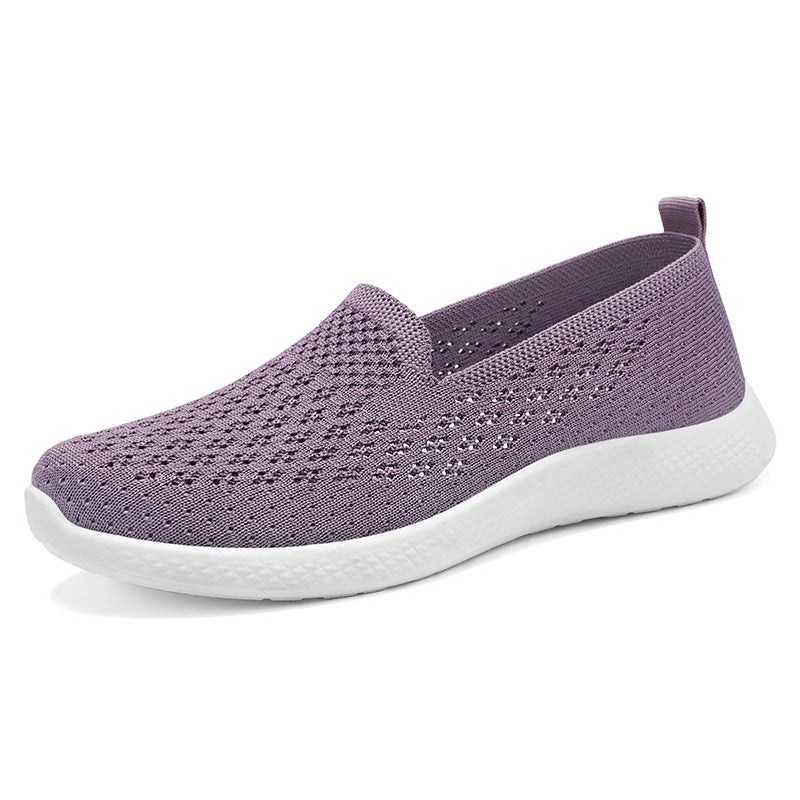 Damen nan nahtloser Strick-Slipper mit perforierter Luftnetzstruktur, ergonomischem Memory-Fußbett und leichter EVA-Dämpfung Shop Nory