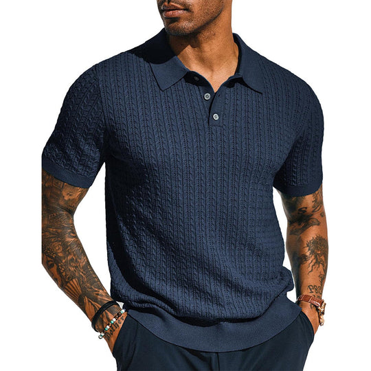 Herren Poloshirt mit strukturiertem Design und Kurzarm