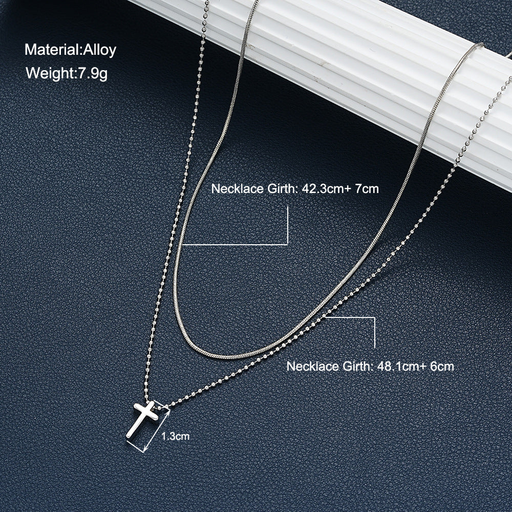 Damen Halskette mit elegantem Kreuzanhänger aus hochwertigem Edelstahl Shop Nory