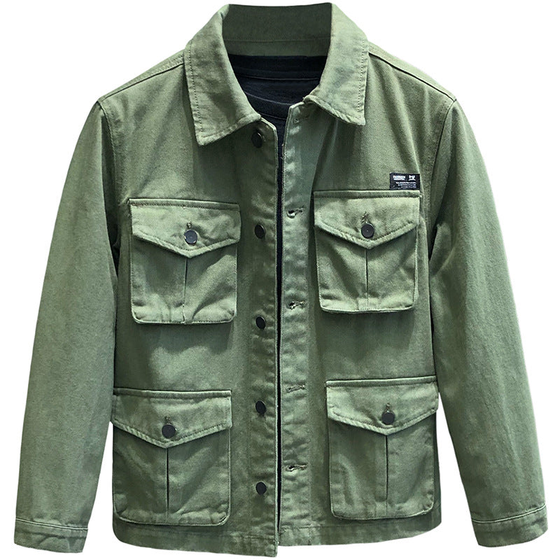 Herren Utility-Fieldjacke mit vier aufgesetzten Pattentaschen und klassischem Hemdkragen Shop Nory