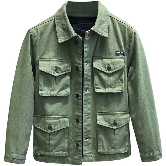 Herren Utility-Fieldjacke mit vier aufgesetzten Pattentaschen und klassischem Hemdkragen Shop Nory