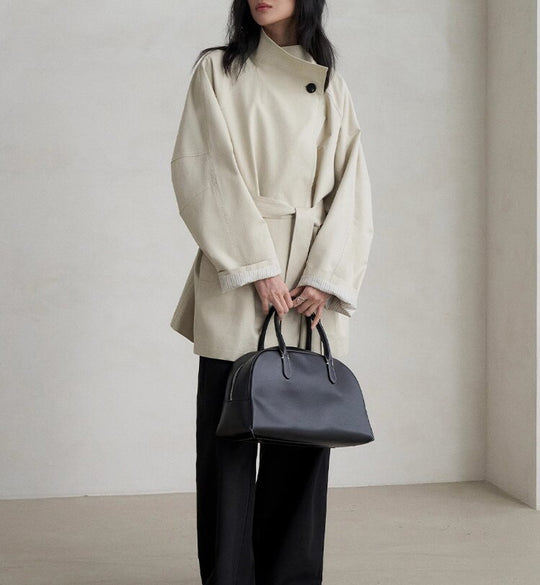 Damen Stilvolle Übergangsjacke mit Taillengürtel Shop Nory