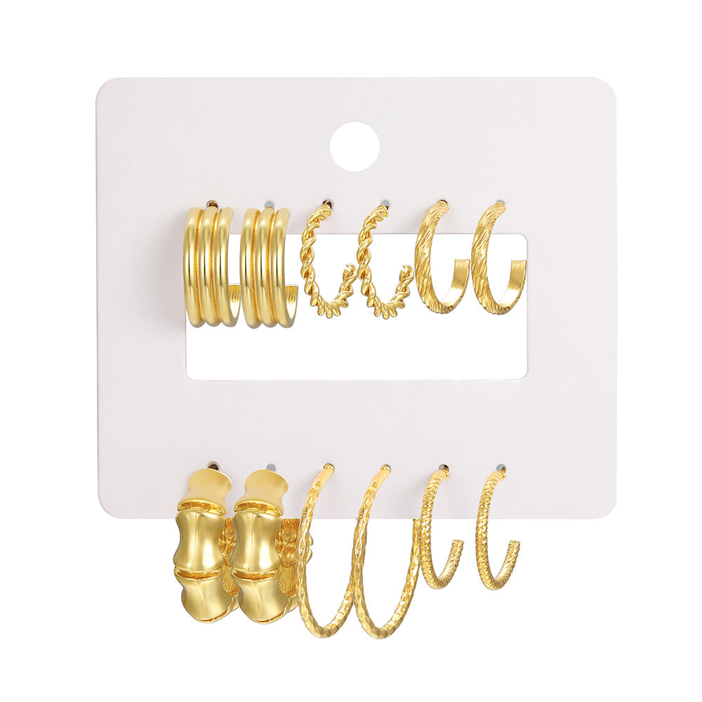 Damen Ohrringe Set mit vielseitigen goldenen Designs Shop Nory