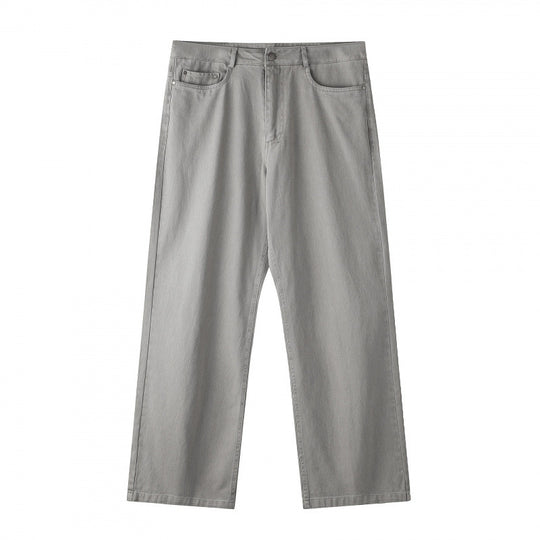 Herren Weite gerade geschnittene Denim-Jeans mit hoher Leibhöhe und Five-Pocket-Design Shop Nory