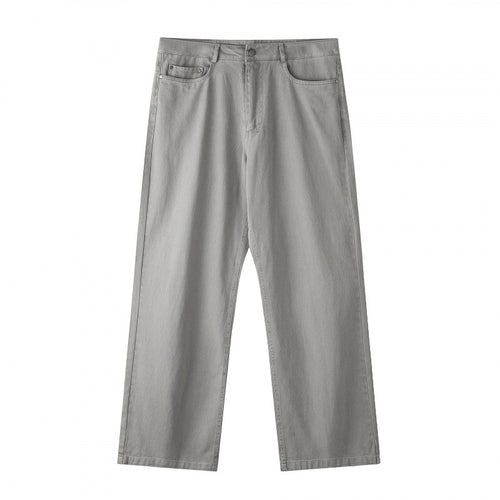 Herren Weite gerade geschnittene Denim-Jeans mit hoher Leibhöhe und Five-Pocket-Design Shop Nory
