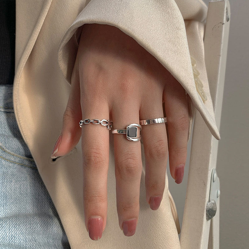 Damen Offener Ring mit innovativem Kettendesign Shop Nory