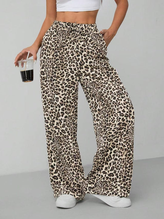 Damen Weite Tiermuster-Hose