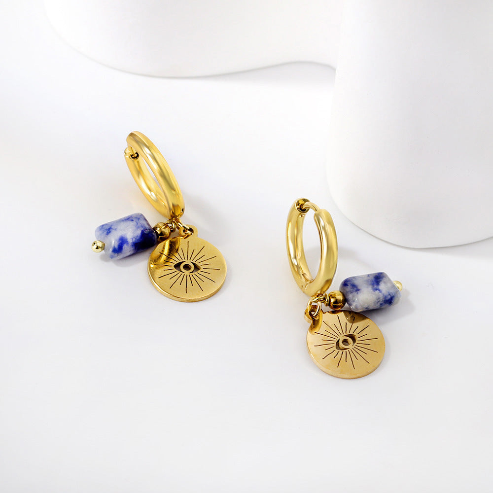 Damen Hängende Ohrstecker mit einzigartigem geometrischem Design und elegantem Goldfinish Shop Nory