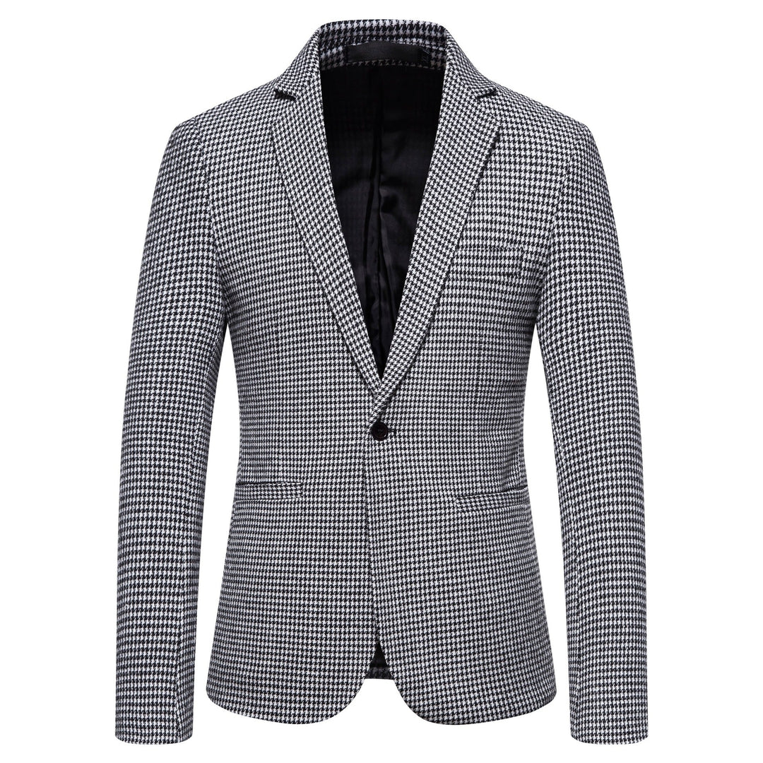 Herren eleganter Blazer mit modernem Schachbrettmuster