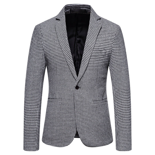 Herren eleganter Blazer mit modernem Schachbrettmuster