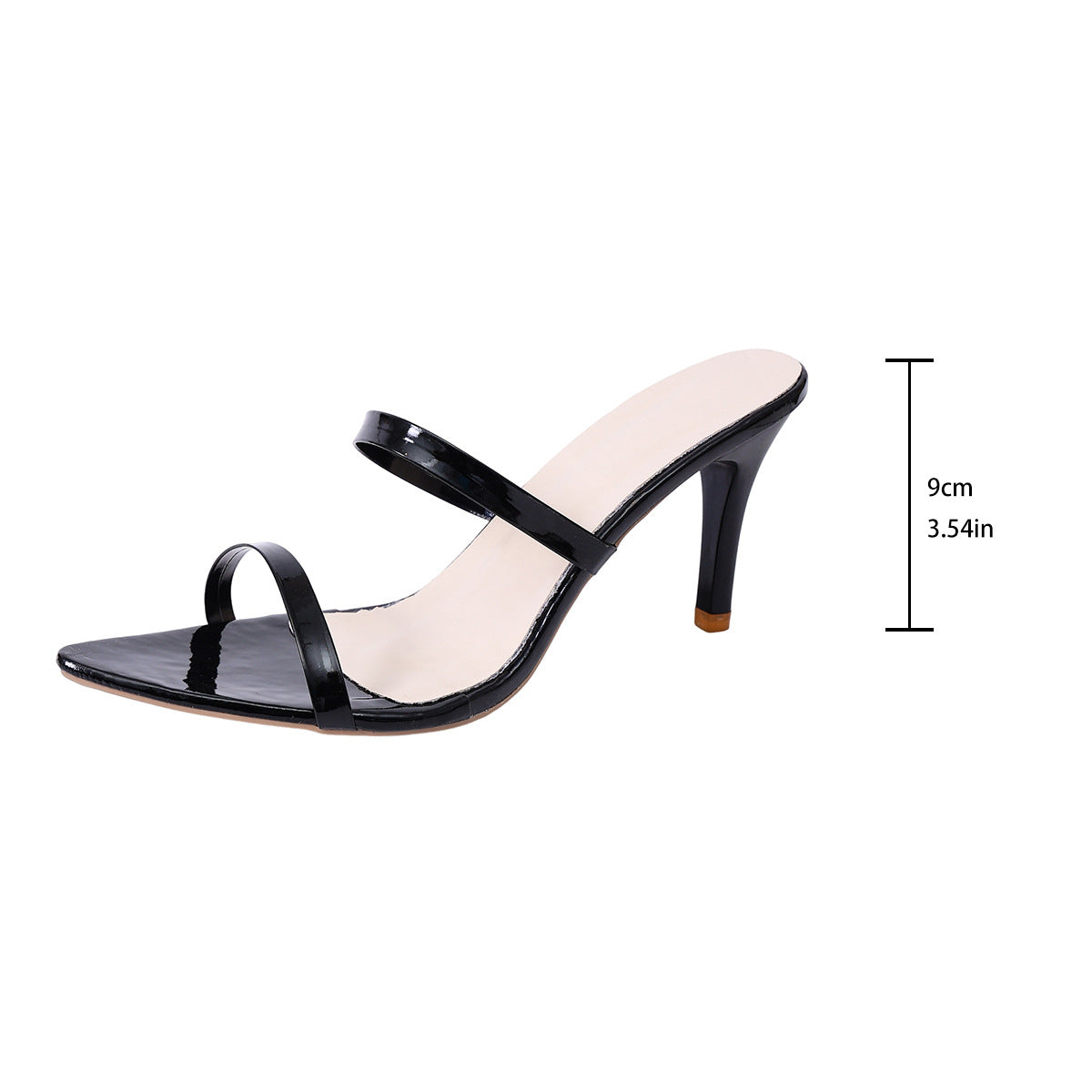 Damen Elegante Plateau-Hochhackige Sandalen mit doppeltem Riemen und spitzer Zehenpartie