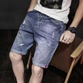 Herren Jeans Shorts Destroyed Elastikbund