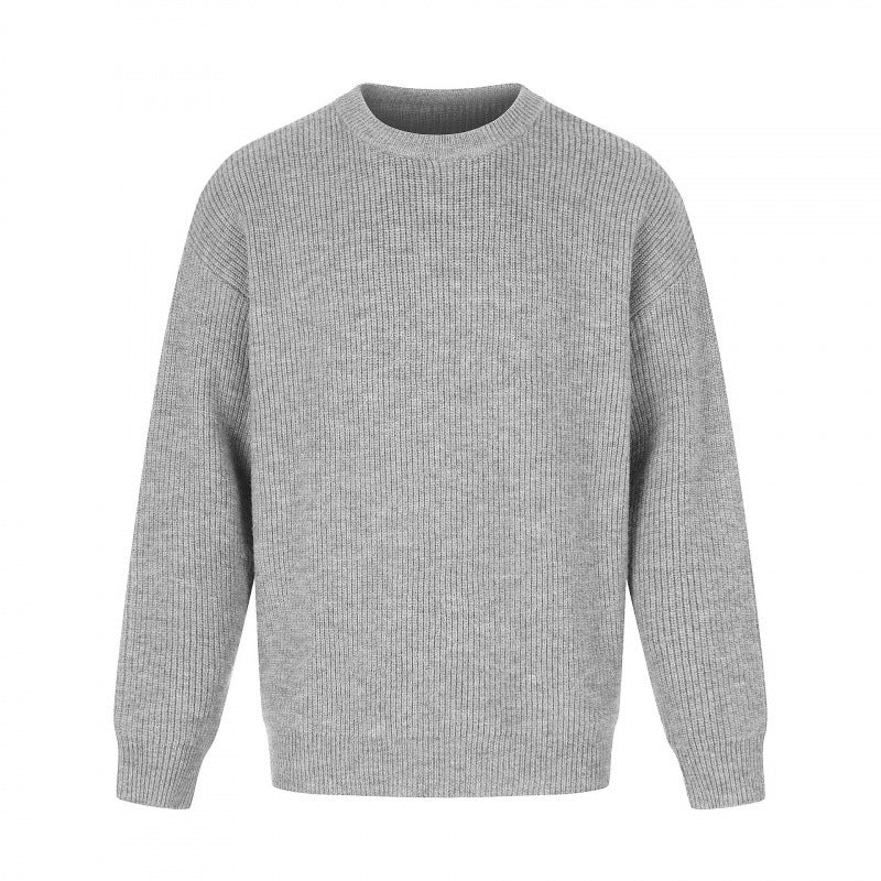 Unisex Weicher Oversize-Ribstrickpullover mit Relaxed-Schnitt und tonaler Struktur Shop Nory
