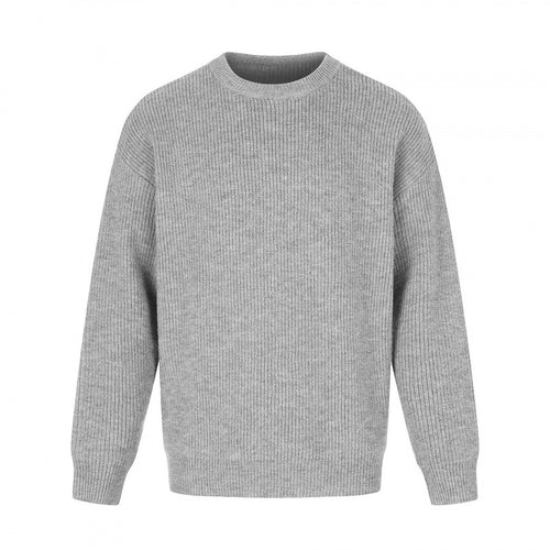 Unisex Weicher Oversize-Ribstrickpullover mit Relaxed-Schnitt und tonaler Struktur Shop Nory