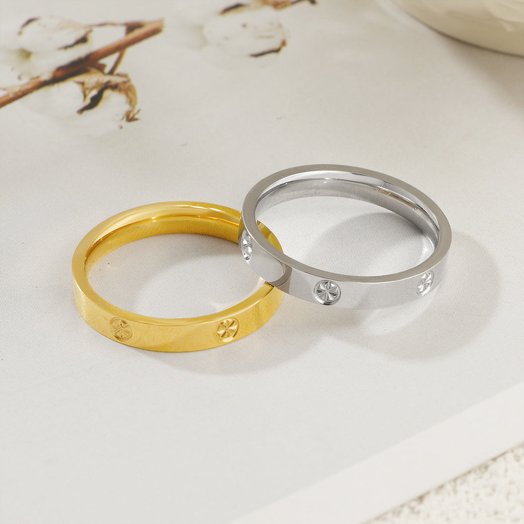 Damen moderner und minimalistischer Schmuckring mit stilvollen Verzierungen Shop Nory
