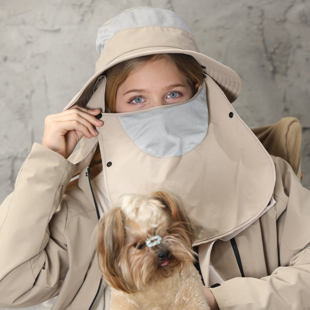 Shopnory | Vollabdeckung Gesicht Sonnenschutz Maske im Freien UV Eimer Hut