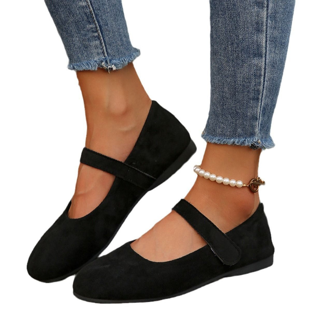 Damen Ballerinas mit elegantem Klettverschluss und atmungsaktivem Obermaterial