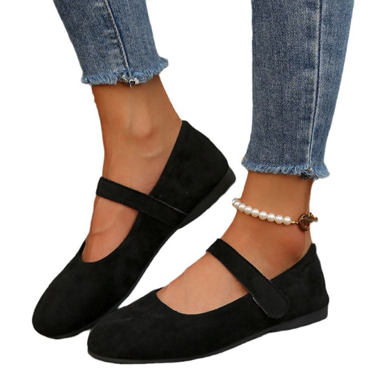 Damen Ballerinas mit elegantem Klettverschluss und atmungsaktivem Obermaterial