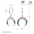 Damen Ohrringe mit buntem Zirkonbesatz aus hochwertigem 925 Sterling Silber Shop Nory