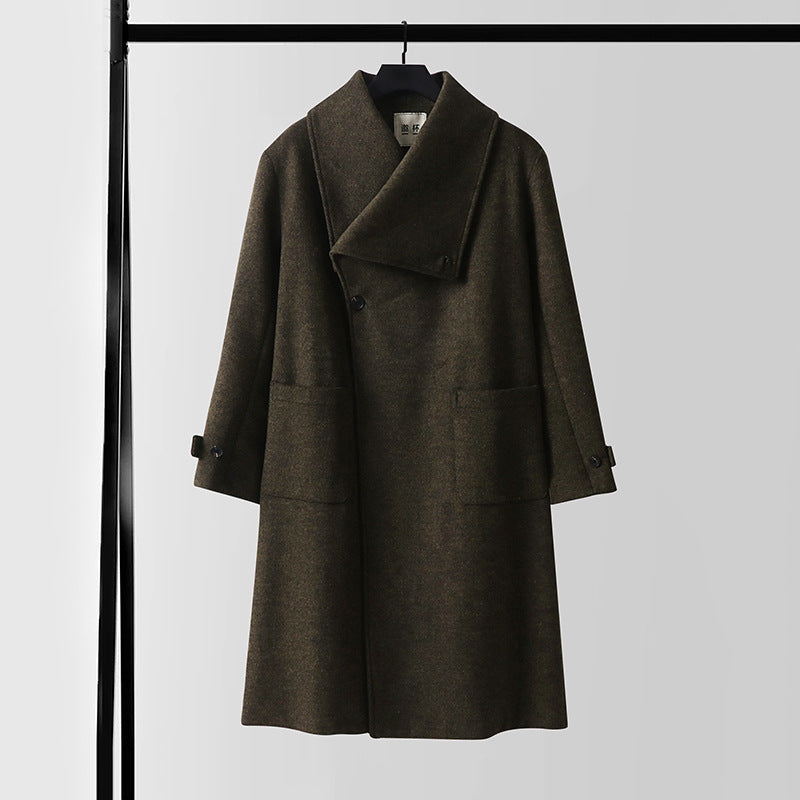 Damen Oversized Wollmix-Mantel mit weitem Schalkragen und aufgesetzten Taschen Shop Nory