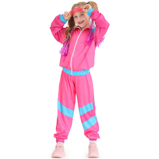 Mädchen Sportanzug mit bunten Akzenten und elastischen Details Shop Nory