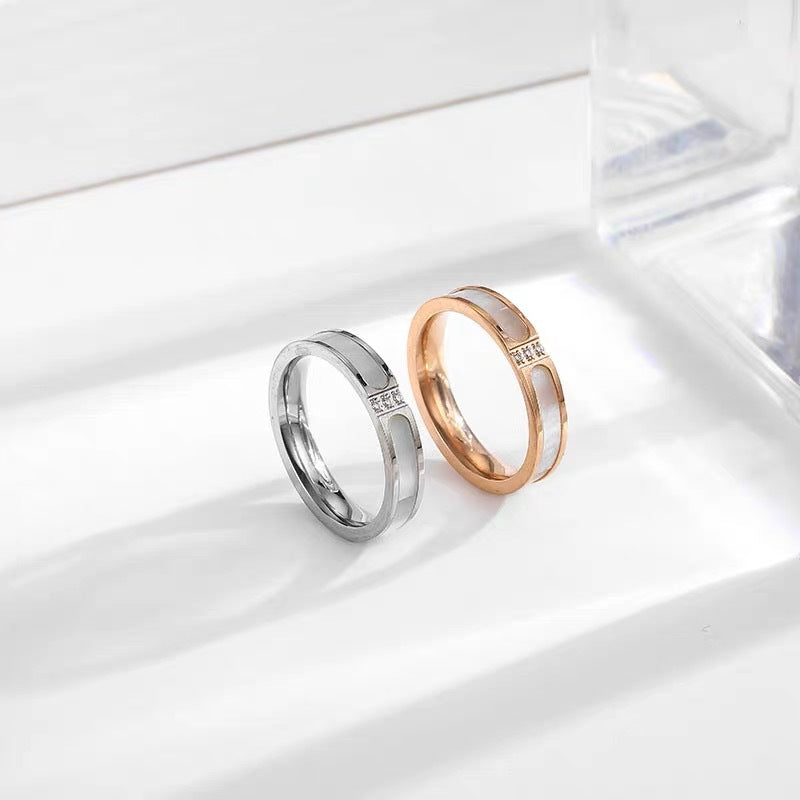 Damen Moderne Geometrische Bandring Shop Nory