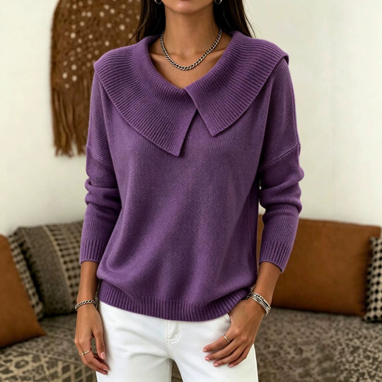 Damen Oversized Rollkragenpullover mit asymmetrischem Schalkragen Shop Nory